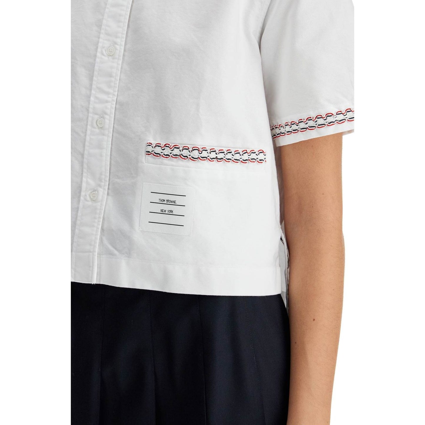 Thom Browne cropped oxford shirt for women Topwear Thom Browne