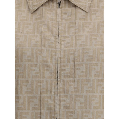 Fendi Beige Cotton Denim Jacket