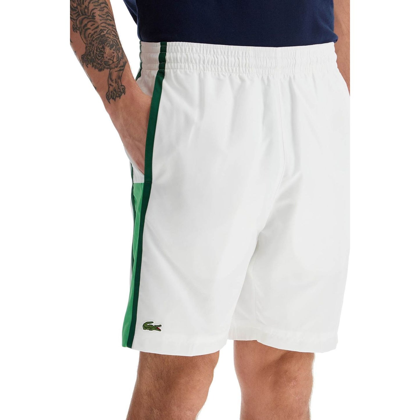 Lacoste sporty color block bermuda shorts