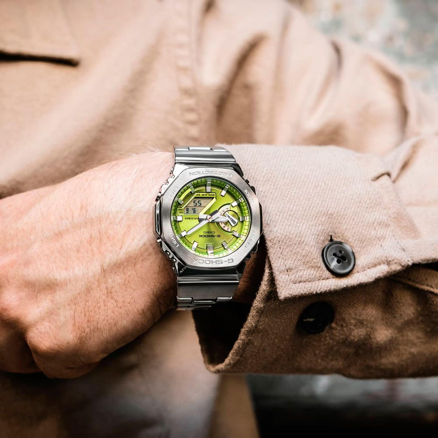 CASIO G-SHOCK Mod. OAK G-STEEL LIME GREEN-1