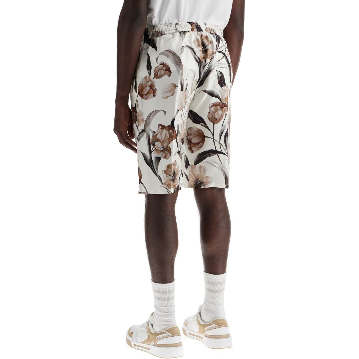 Dolce & Gabbana silk bermuda shorts with floral print set Short trousers Dolce & Gabbana