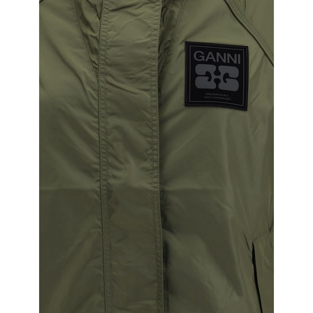 Ganni Bicolor Nylon Shell Jacket