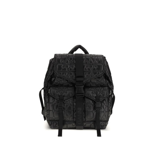 Ganni Black Polyamide Backpack 1728,72470364320,Backpacks - Bags,Bags,Black,Ganni,New with tags,Women