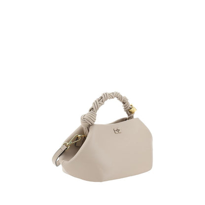 Ganni White Calf Leather Bos Taurus Handbag Ganni