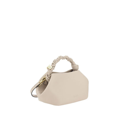 Ganni White Calf Leather Bos Taurus Handbag Ganni