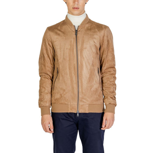 Gianni Lupo Beige Polyester Bomber