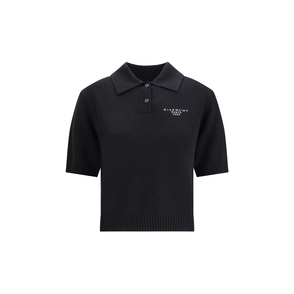 Givenchy Black Wool Polo Shirt Givenchy