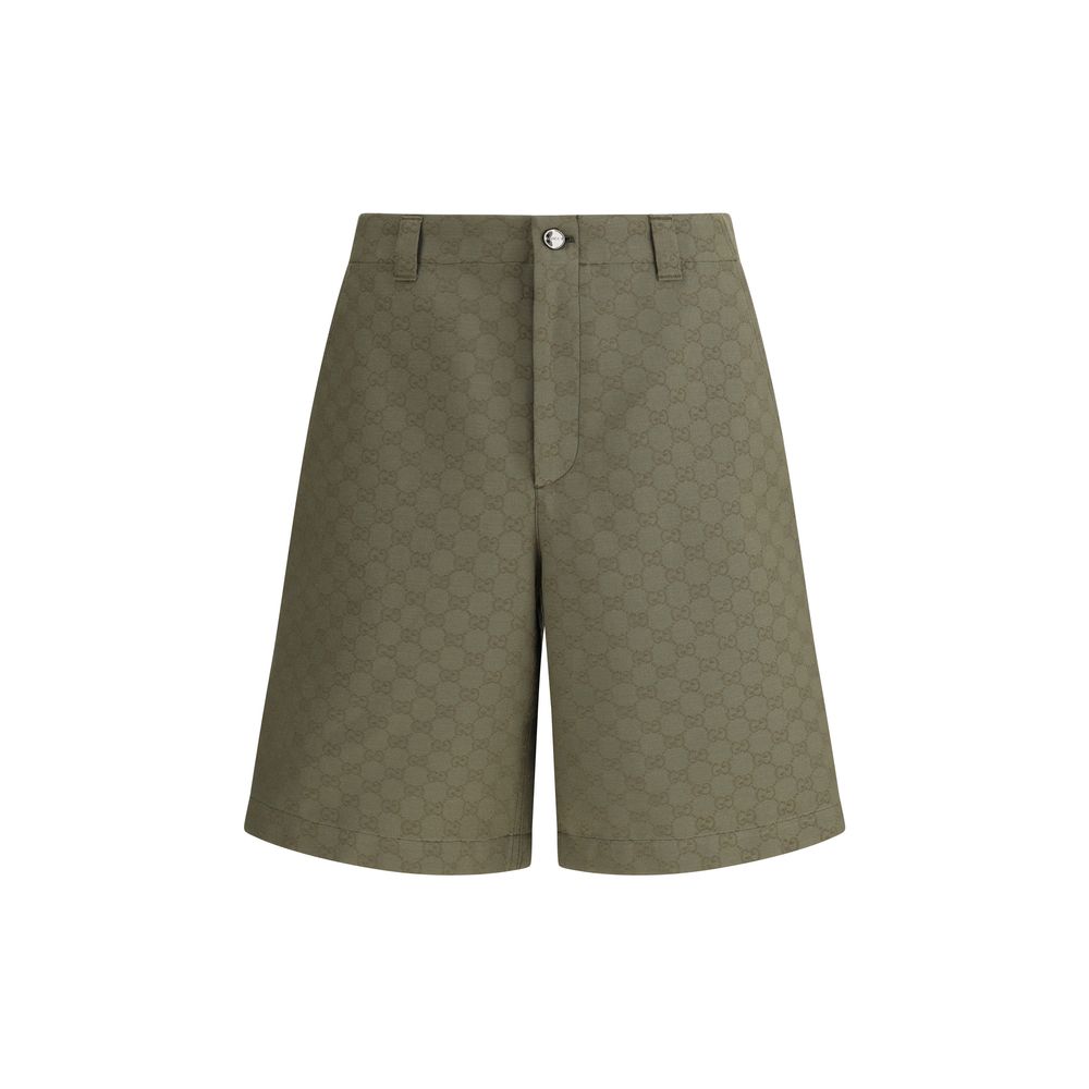 Gucci Bicolor Cotton Bermuda Shorts Gucci
