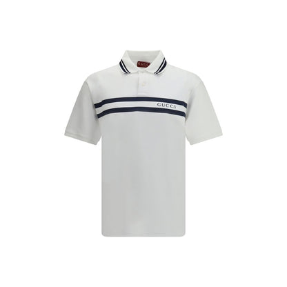 Gucci White Cotton Polo Shirt Gucci
