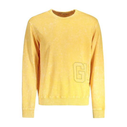 Guess Jeans Yellow Cotton Men Sweatshirt