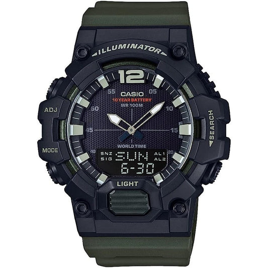 CASIO ILLUMINATOR Black - Army Green WATCHES CASIO COLLECTION & VINTAGE