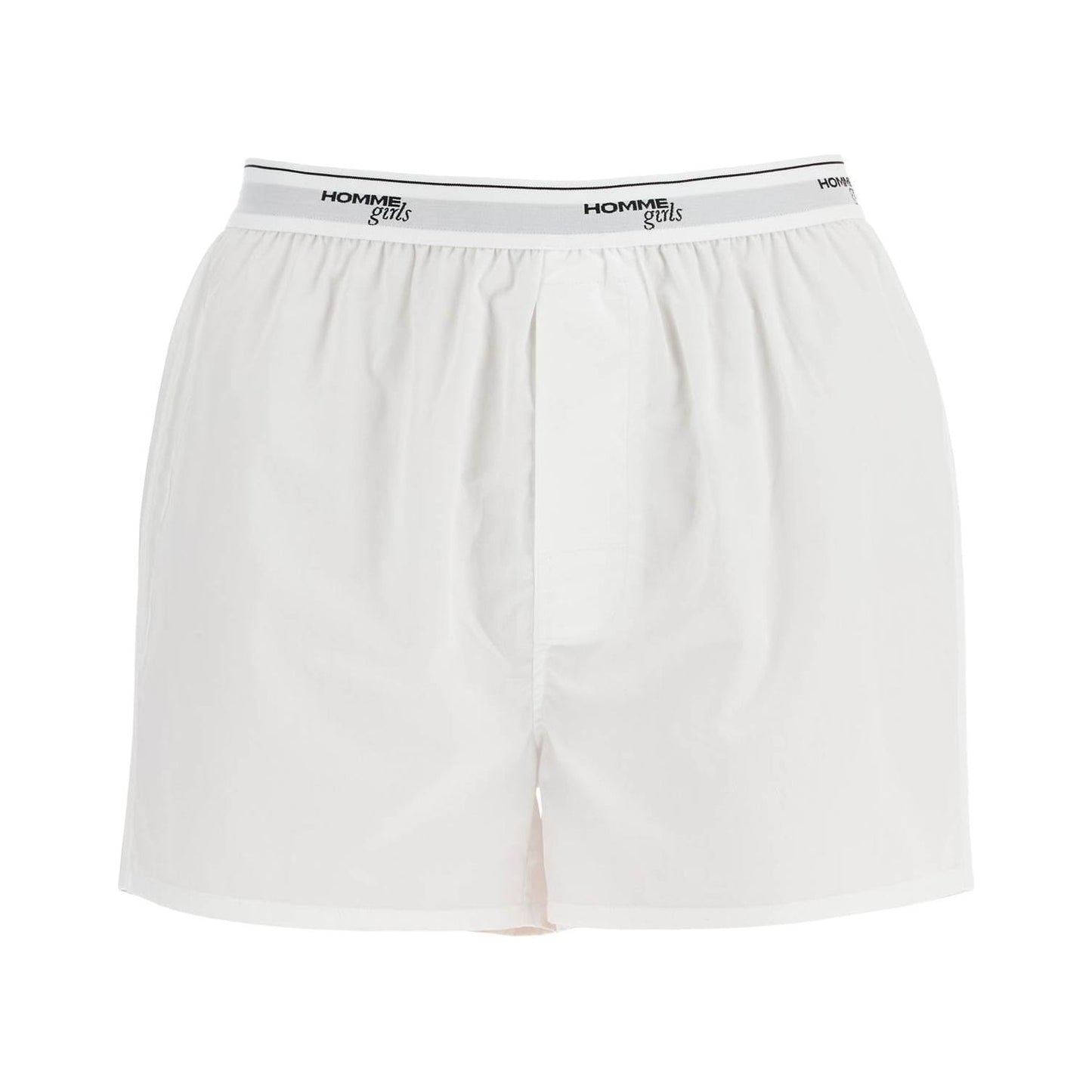 Homme Girls men's high-waisted white cotton boxer Short trousers Homme Girls