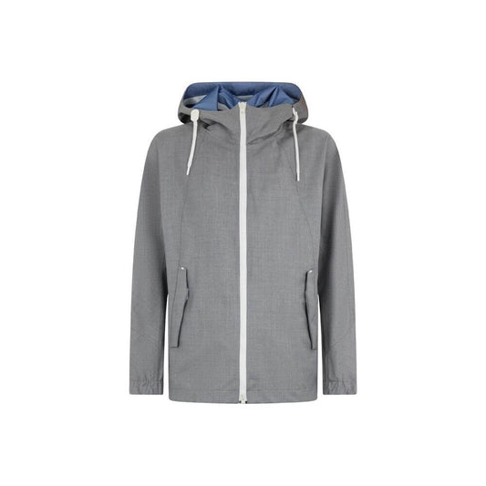 Herno Gray Virgin Wool Shell Jacket
