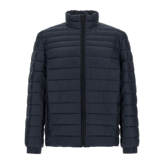 Hugo Boss Blue Polyamide Full-Length Jacket