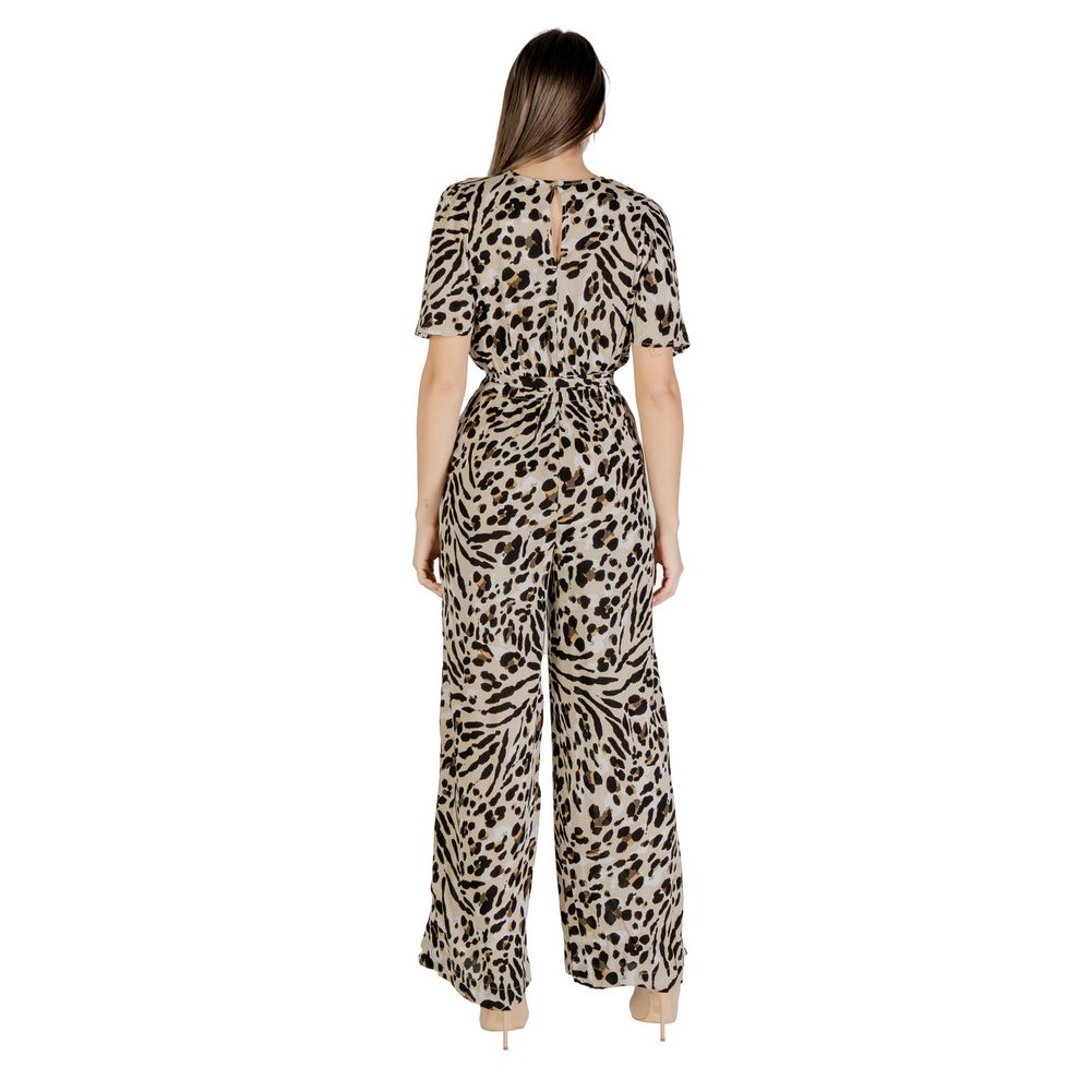 ICHI Beige Viscose Jumpsuit ICHI