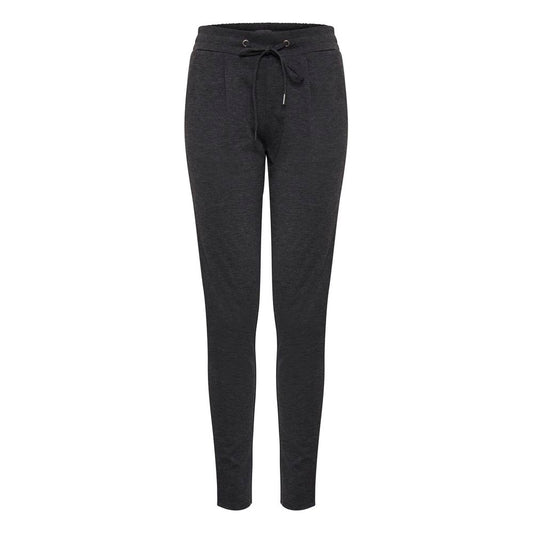 ICHI Gray Polyester Casual Pants ICHI