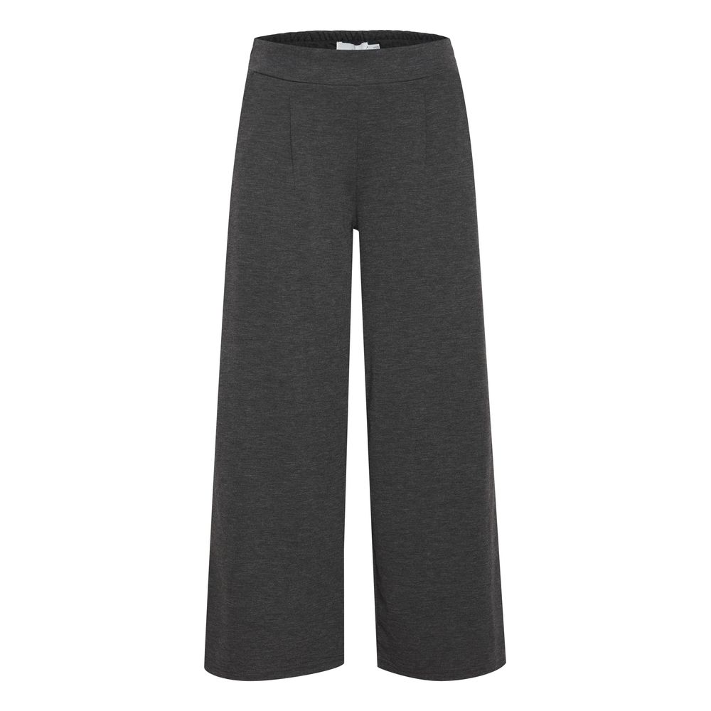 ICHI Gray Recycled Polyester Flared Pants ICHI