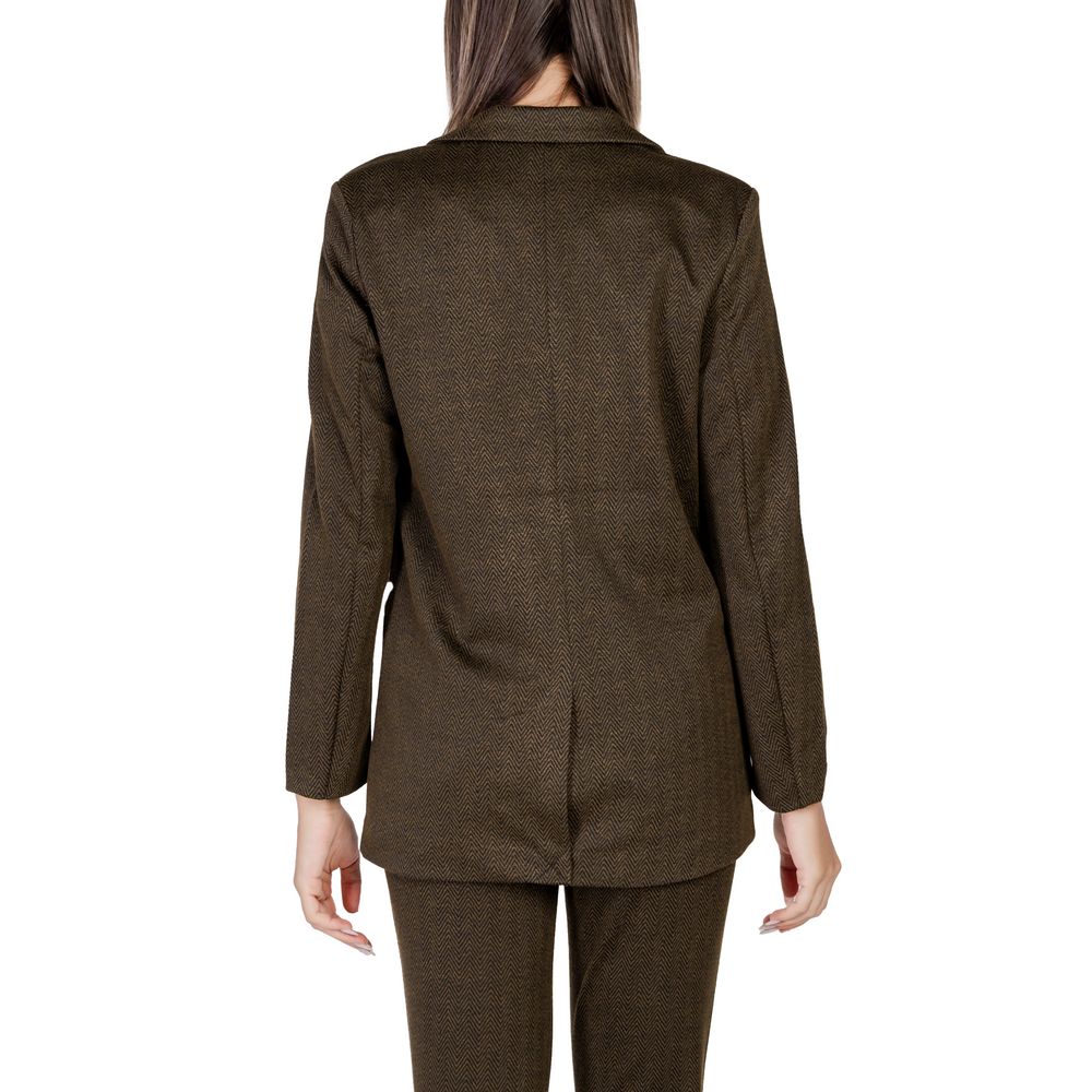 ICHI Green Polyester Blazer ICHI