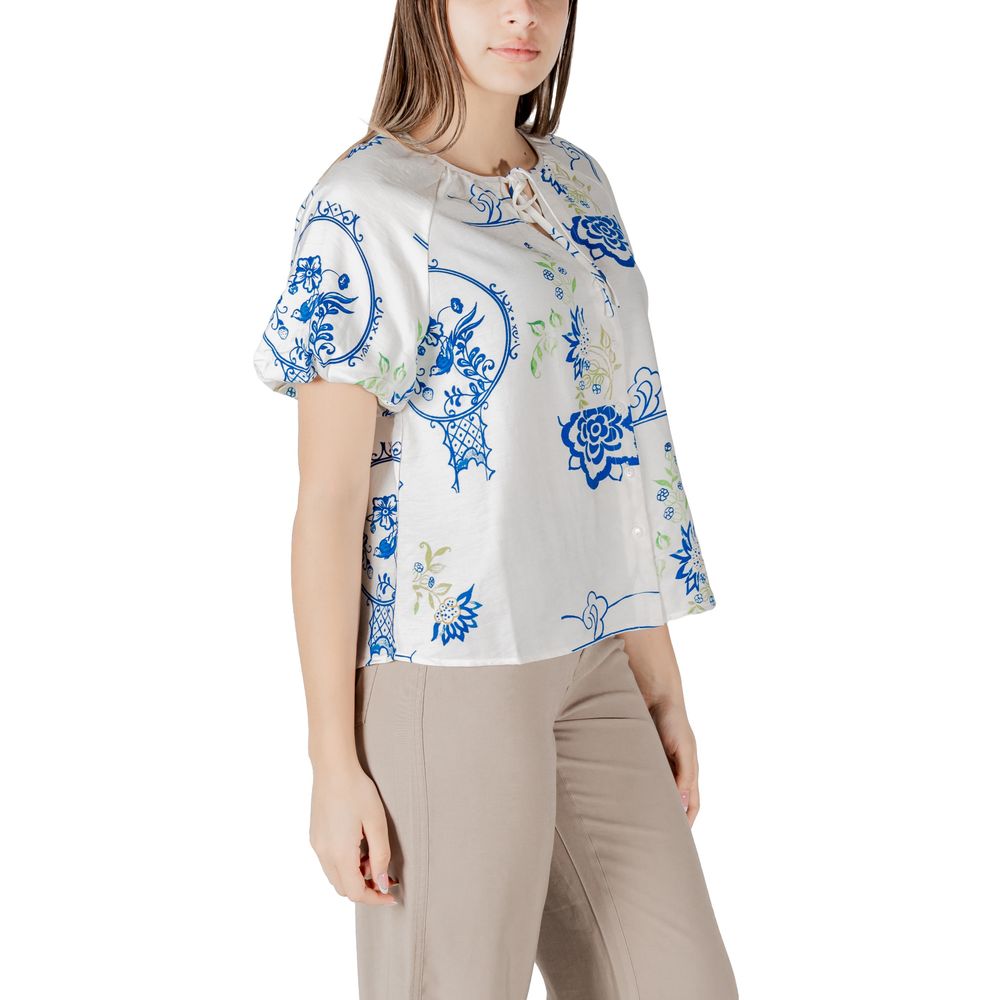 ICHI White Viscose Shortsleeve ICHI
