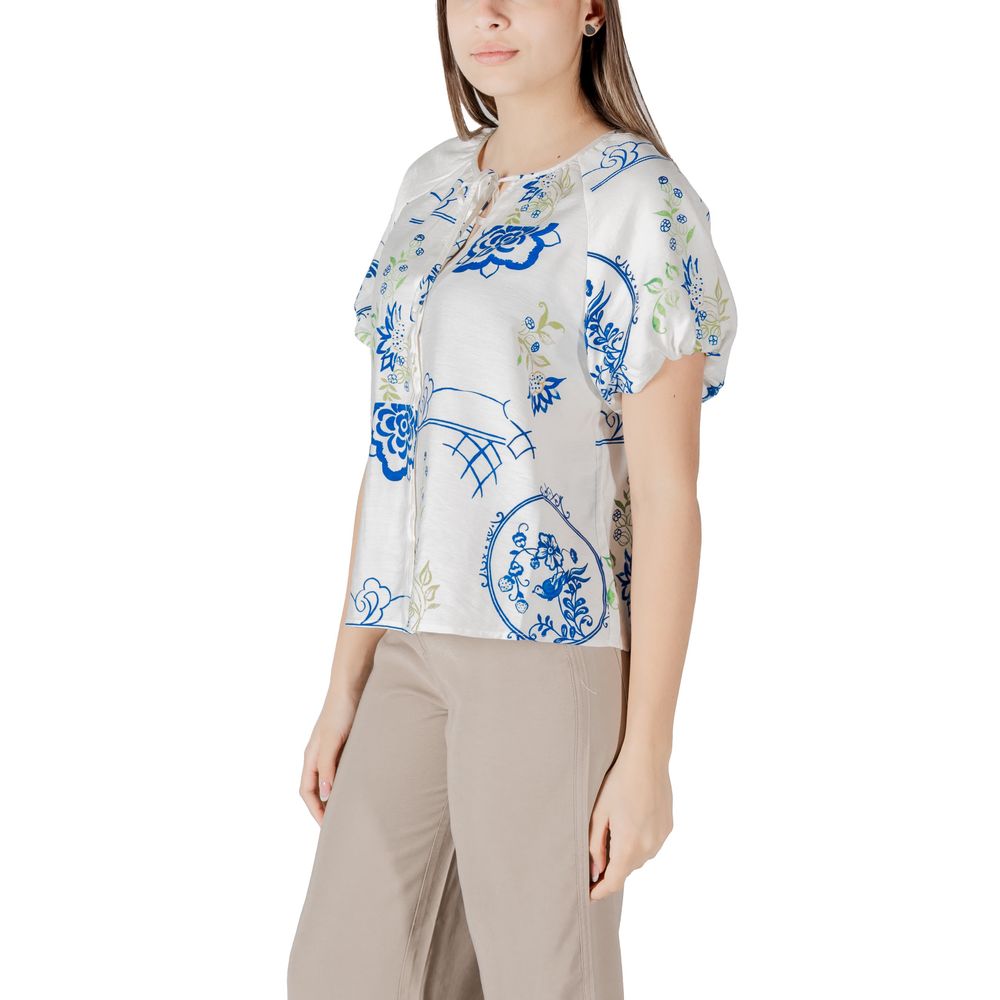 ICHI White Viscose Shortsleeve ICHI