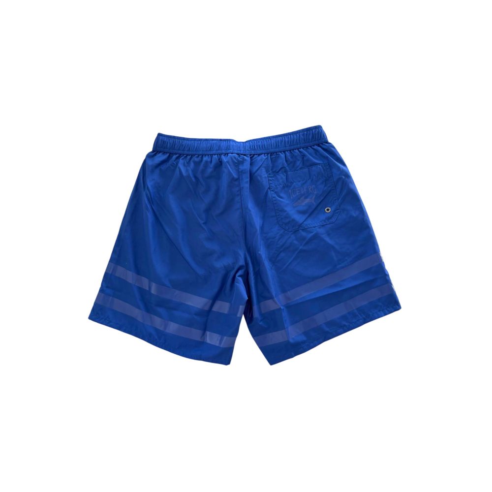 Iceberg Blue Polyester Men Swim Short 1728,67345744032,Blue,Clothing,Iceberg,L,M,Men,Men - Clothing,New with tags,Shorts - Clothing,Shorts - Shorts - Clothing,Swimwear - Men - Clothing,XL