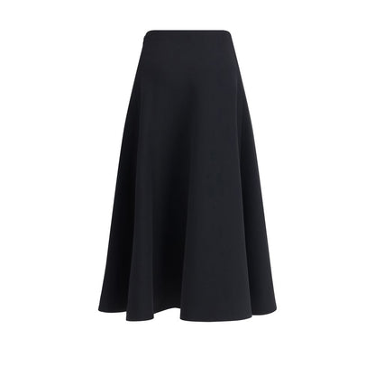 Jacquemus Black Cotton Midi Skirt Jacquemus