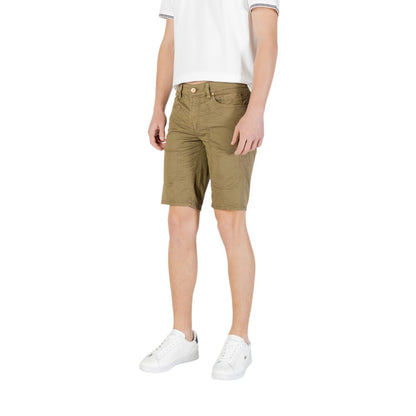 Jeckerson Green Cotton Bermuda Shorts Jeckerson