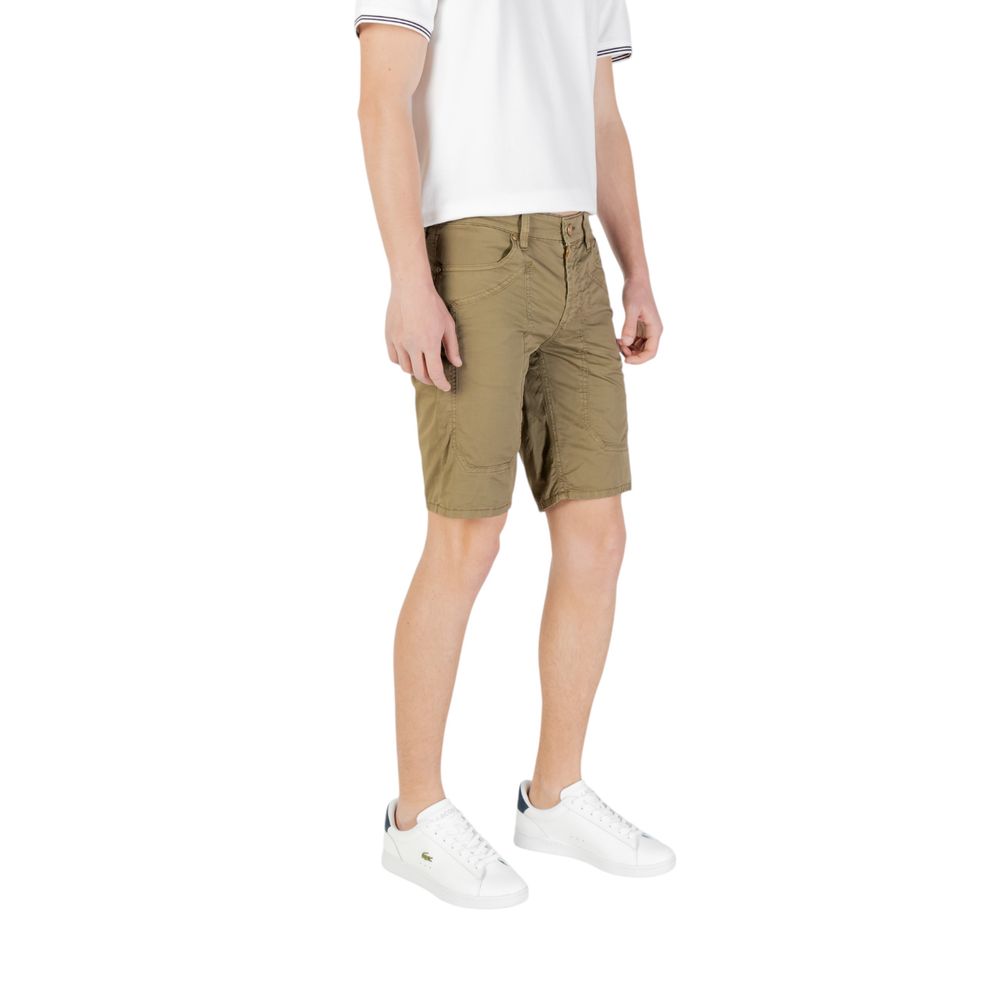 Jeckerson Green Cotton Bermuda Shorts Jeckerson