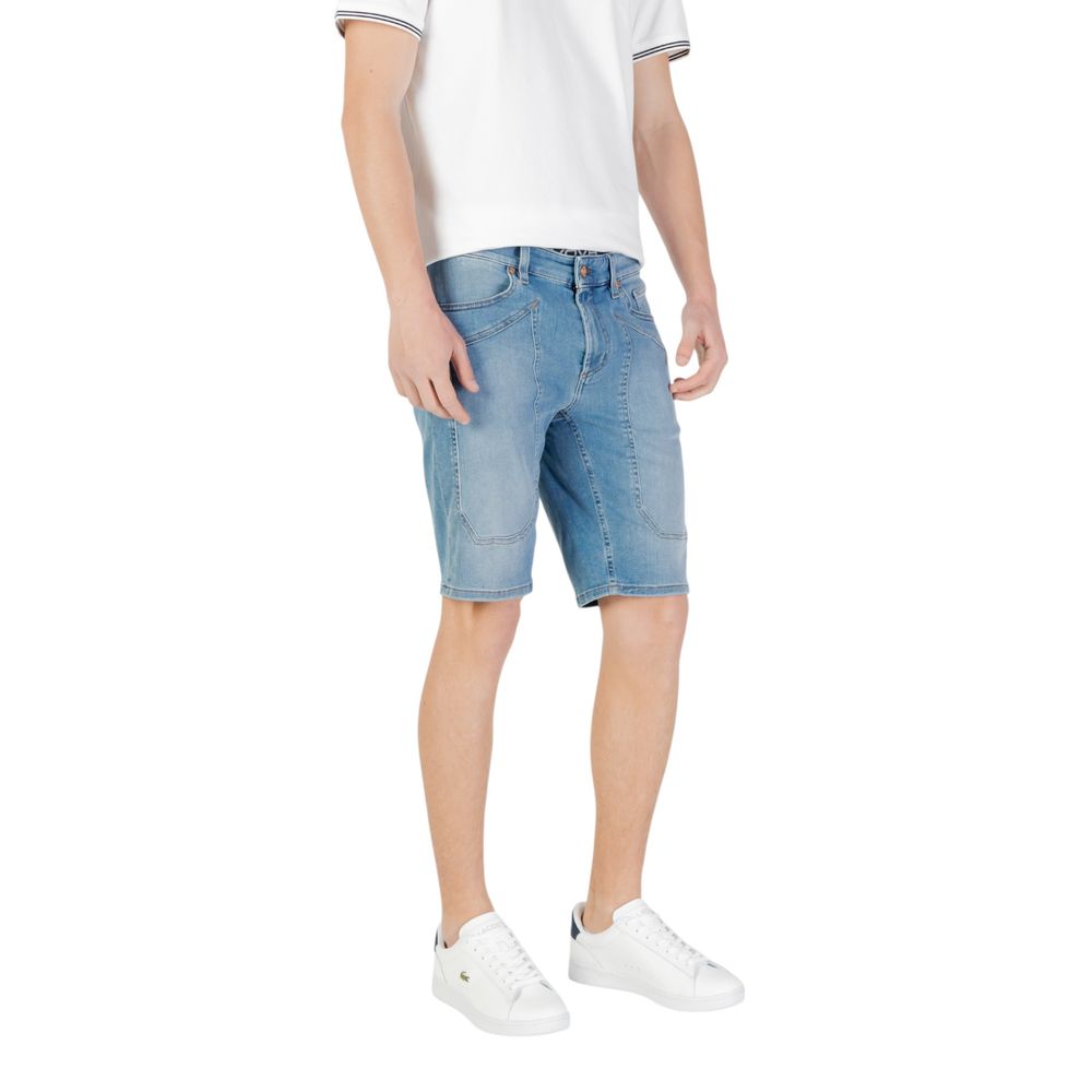 Jeckerson Light Blue Cotton Bermuda Shorts Jeckerson