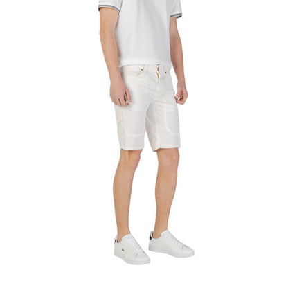 Jeckerson White Cotton Bermuda Shorts Jeckerson