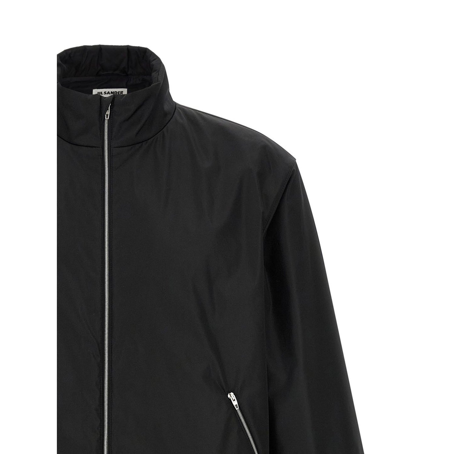 Jil Sander Black Polyester Full-Length Jacket