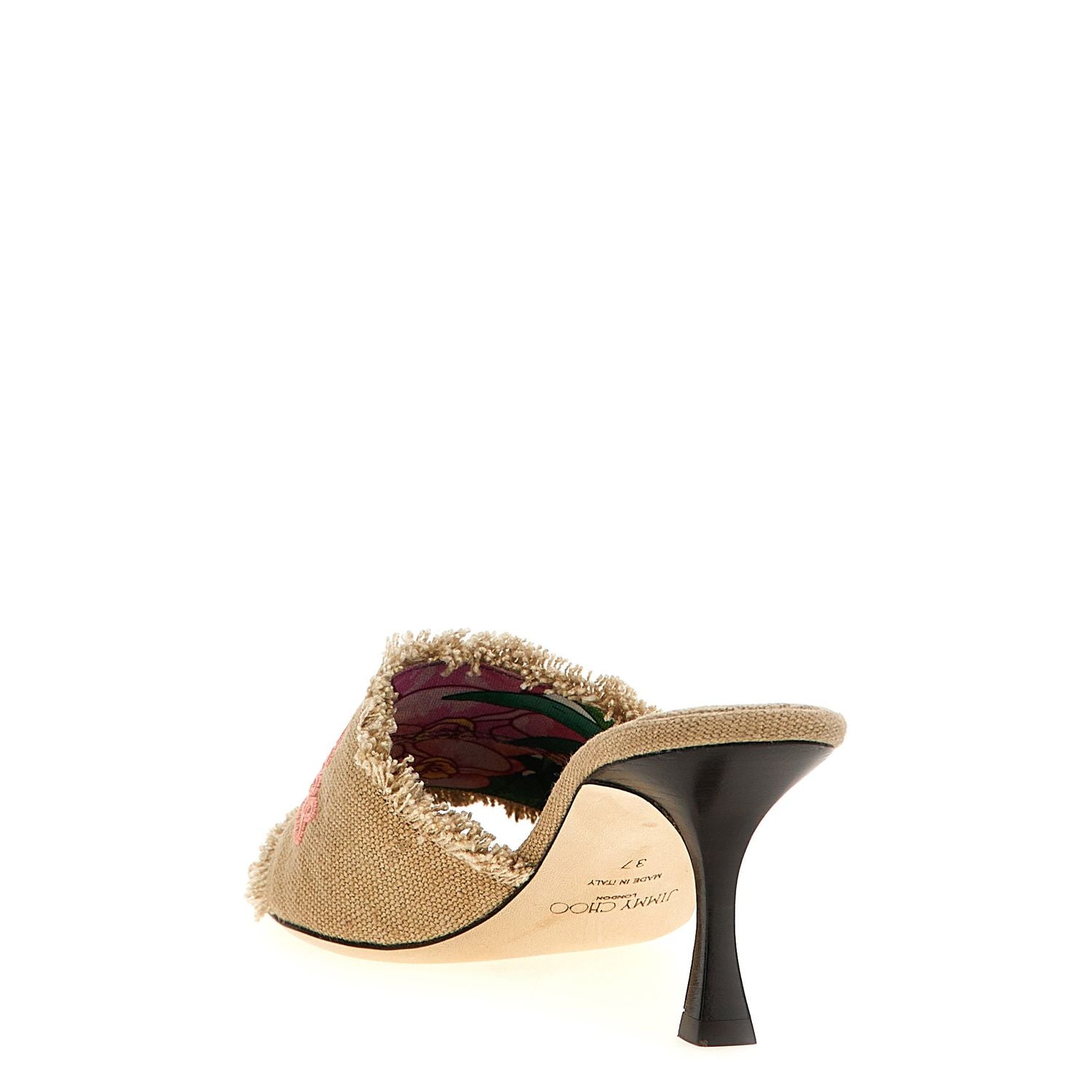 Jimmy Choo Beige Textile Platform Sandals