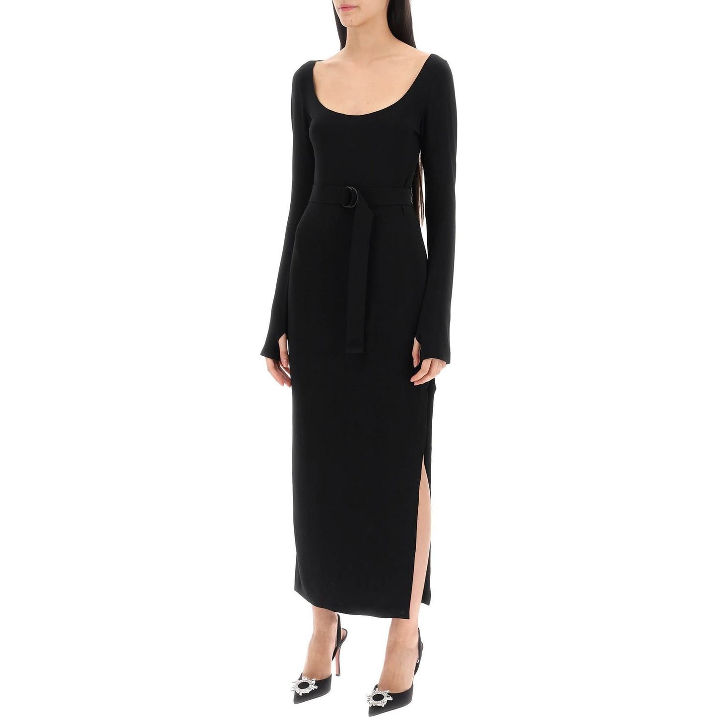 Norma Kamali scoop neckline maxi dress Dresses Norma Kamali