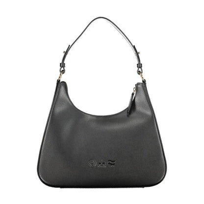 La Martina Black Leather Women's Shoulder Bag