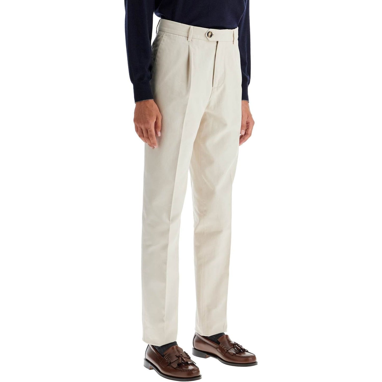 Brunello Cucinelli leisure fit gabardine trousers Trousers Brunello Cucinelli