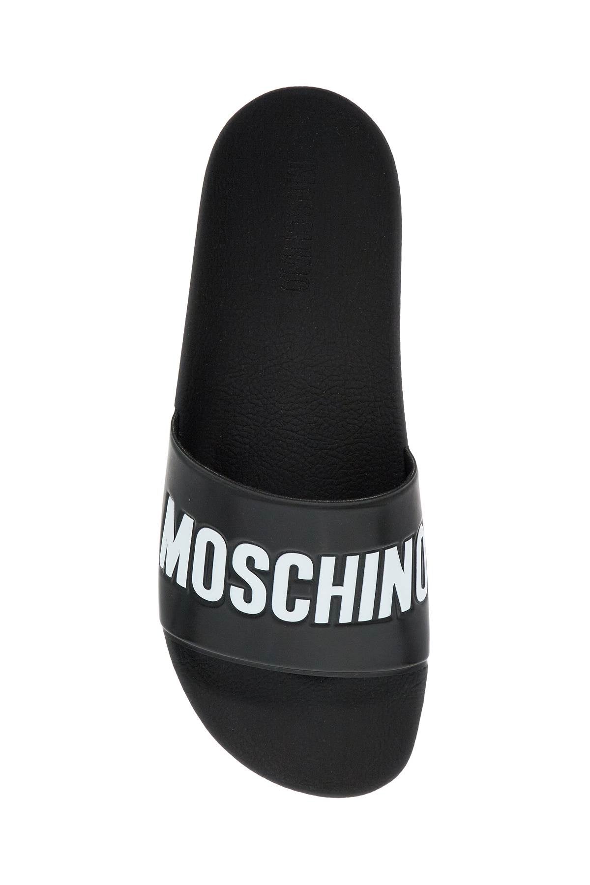 Moschino rubber slides with logo branding Sandals Moschino