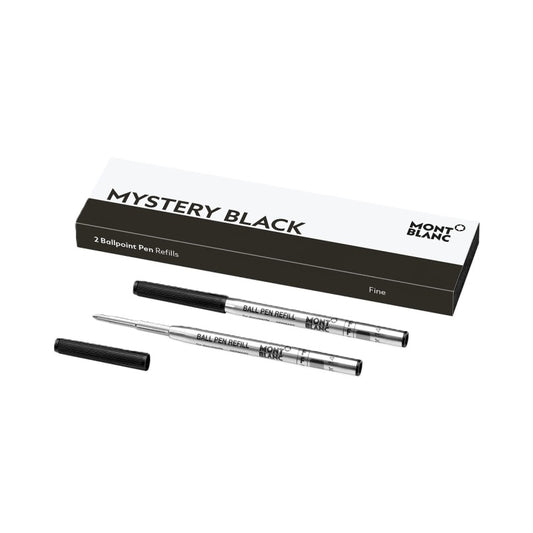 MONTBLANC Mod. MISTERY BLACK - BALLPOINT PEN REFILLS - FINE - 2 PCS MONTBLANC