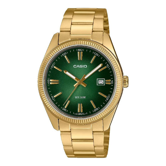 CASIO COLLECTION Mod. DATE - GOLD - Green Dial-0