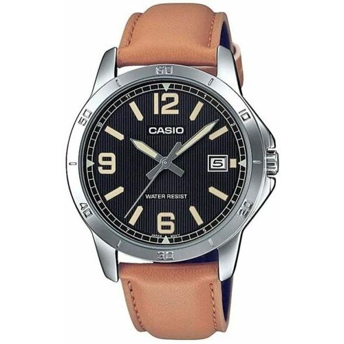 CASIO COLLECTION Mod. CASUAL DATE, LEATHER - BLACK