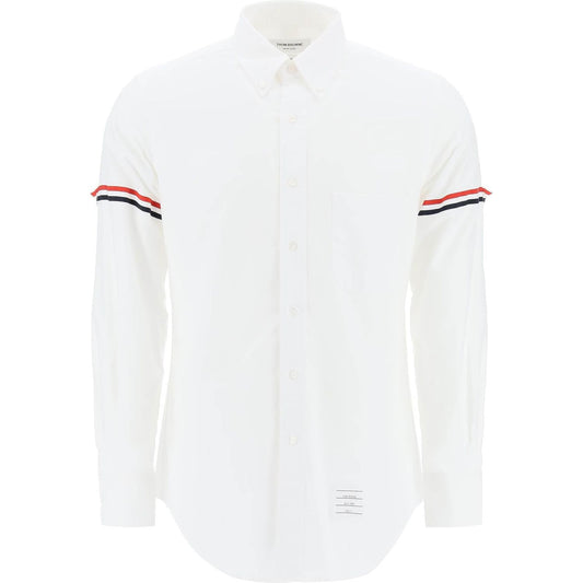 Thom Browne oxford button-down shirt with rwb armbands Shirts Thom Browne