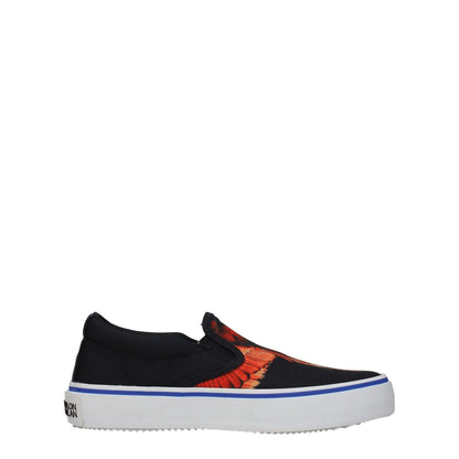 Marcelo Burlon Black Fabric Slip-On Loafers Marcelo Burlon