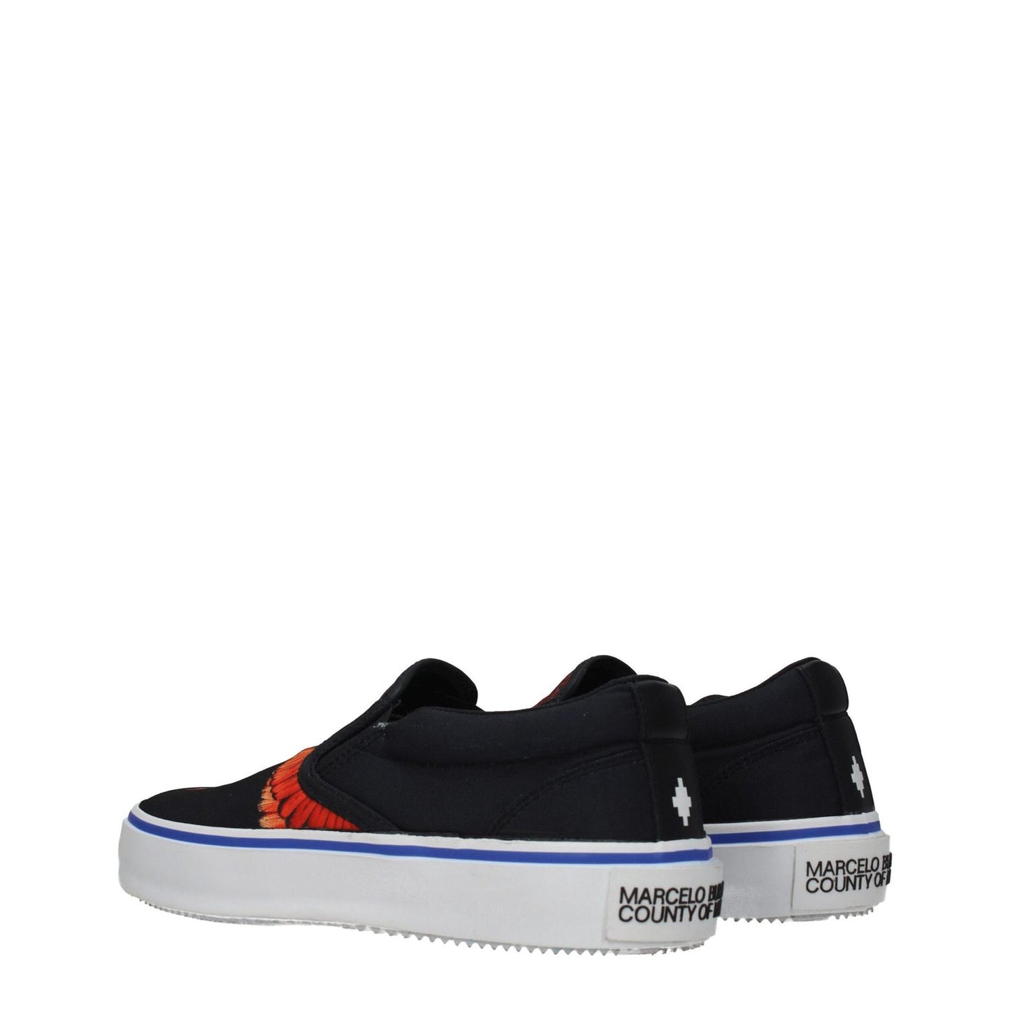 Marcelo Burlon Black Fabric Slip-On Loafers Marcelo Burlon