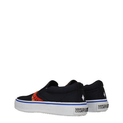 Marcelo Burlon Black Fabric Slip-On Loafers Marcelo Burlon