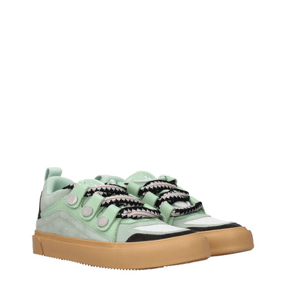 Marcelo Burlon Green Leather Low Top Sneakers Marcelo Burlon
