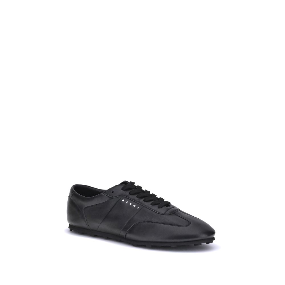 Marni Black Calf Leather Bos Taurus Athletic Sneakers Marni