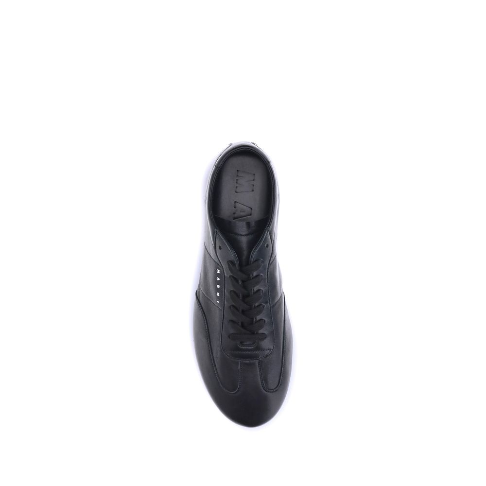 Marni Black Calf Leather Bos Taurus Athletic Sneakers Marni