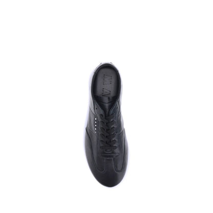 Marni Black Calf Leather Bos Taurus Athletic Sneakers Marni