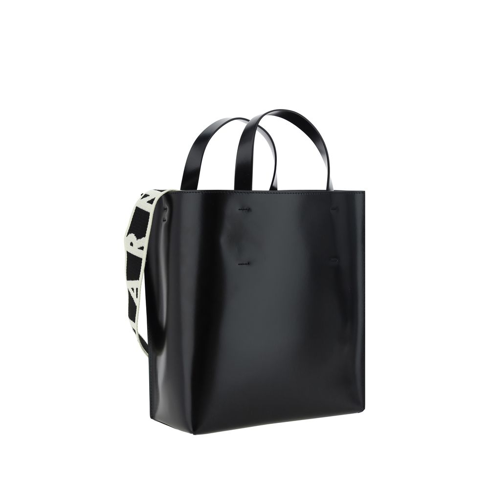 Marni Black Calf Leather Bos Taurus Handbag Marni