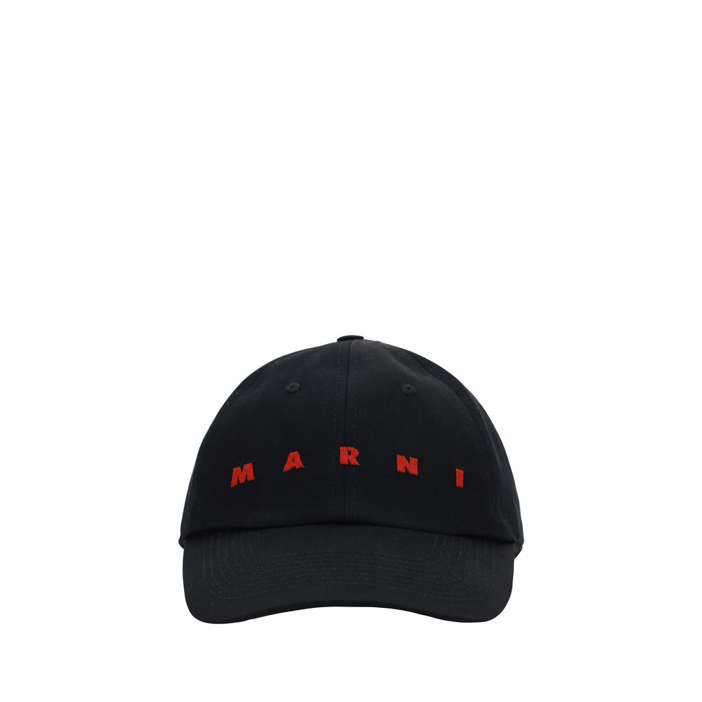Marni Black Cotton Cap (Baseball Hat) Marni