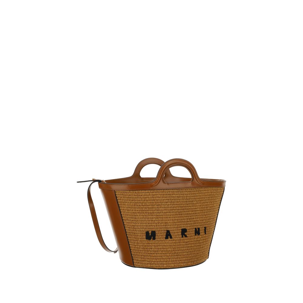 Marni Brown Cotton Shoulder Bag Marni